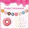 34 Pcs Donut Party Decorations Include 2 Pcs Donut Garland Banner and 32 Pcs Donut Hanging Swirl Party Supplies for Birthday Baby Shower Grow Up Party Favors view 2