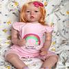 Pinky Reborn Silicone Reborn Toddler Dolls 28 inch 70 cm Girl Real Looking Dolls with Filling PP Cotton Bebes Soft Touch Cuddly Baby Collectible Art Doll with Pacifier for Age 3+ view 1