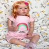Pinky Reborn Silicone Reborn Toddler Dolls 28 inch 70 cm Girl Real Looking Dolls with Filling PP Cotton Bebes Soft Touch Cuddly Baby Collectible Art Doll with Pacifier for Age 3+ view 2