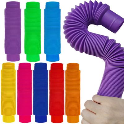 24pcs Large Pop Tubes Sensory Fidget Toys for Party Favor, Big Pop Tubes Bulk for Classroom Prizes Goodie Bag Stuffers, Kids Toddlers Adults Jumbo Toys for Birthday Christmas Valentine Gift