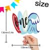 Blue Glitter One Surf Cake Topper 1 Year Old Theme Decor Supplies Baby Shower Boys Girls Happy Birthday Summer Party Decorations view 2
