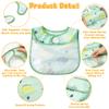 2ooya 6Pcs Waterproof Toddler Bibs Baby Feeding Bib Set with Crumb Catcher Pocket Infant Adjustable Baby Teething Bib Babies Sleeveless Animals Food Bibs Keepsake Gift for Baby Shower, 6-24 Months view 3