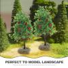 2Pcs Artificial Apple Tree Model - Miniature Fruit Trees for Micro Landscape, Dollhouse, Sand Table Scenery Decor view 3