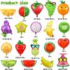 28 Pcs Summer Fruit Foil Aluminum Helium Balloons for Tutti Fruit Party Decorations Tropical Strawberry Watermelon Jumbo Balloons for Wedding Birthday Shower Party Supplies 18 Inch view 2
