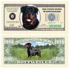 American Art Classics Pack of 100 - Rottweiler $Million Dollar$ Novelty Bill Collectible - Best Gift for Rottweiler Lovers view 1