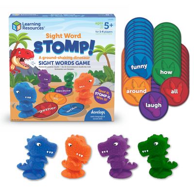 Learning Resources Sight Word Stomp! - Alphabet Toys, Phonics Flash Cards, Classroom Board Games, ABC Homeschool, Reading Manipulatives, Gifts for Boys and Girls, Visual Vocabulary