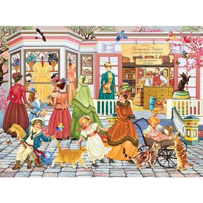 1000 Piece Puzzle for Adults Rosiland Solomon Fashions from Paris Victorian Store Jigsaw Puzzle, 27x20 inches by KI Puzzles, (02680-SB)