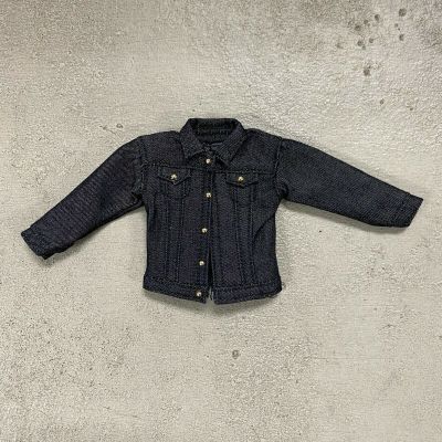 1/12 Scale Miniature Black Denim Jacket for Mezco, Mixmax, NOTA Studio Slim Body (Figure NOT Included)
