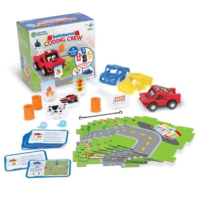 Learning Resources Switcheroo Coding Crew - Code Games for Boys and Girls, Robotics for Kids, STEM Programming, Engineering Gift Set, Montessori Activity Toy, Problem Solving School Projects