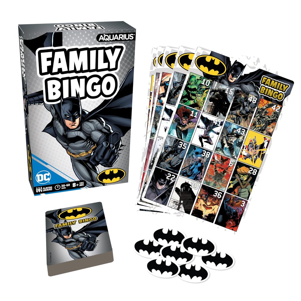Aquarius DC Comics: Batman Family Bingo Game - Fun Family Party Game for Kids, Teens & Adults - Entertaining Game Night Gift - Officially Licensed Merchandise