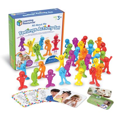 Learning Resources All About Me Feelings Activity Set - Emotional Regulation Tools for Kids, Preschool Classroom Must Haves, Social Skills Activities, People Figurines, Toddler Emotions Gifts