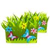 BestPysanky Set of 2 Spring Flowers and Butterflies Easter Felt Decorative Centerpiece view 1