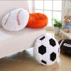 Jetec 2 Pcs Basketball Pillow Fluffy Soft Throw Cute Basketball Shaped Sports Decoration Round Plush Sport Theme Cushion Stuffed Pillow for Bedroom Decoration view 2