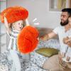 Jetec 2 Pcs Basketball Pillow Fluffy Soft Throw Cute Basketball Shaped Sports Decoration Round Plush Sport Theme Cushion Stuffed Pillow for Bedroom Decoration view 4