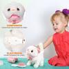 WorWoder Electronic Plush Interactive Cats for Kids That Move and Meow Walking Lifelike Interactive Toy Robot Kitten Pet Cute Stuffed Kitten for Girls Kids (White) view 2