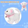 WorWoder Electronic Plush Interactive Cats for Kids That Move and Meow Walking Lifelike Interactive Toy Robot Kitten Pet Cute Stuffed Kitten for Girls Kids (White) view 4