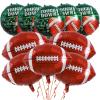 10 Pack 18 Inch Rugby Balloons football balloons Football Field Balloons for touch down Tailgate Game Day Sports Theme Supplies Birthday Party Decorations view 1
