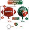 10 Pack 18 Inch Rugby Balloons football balloons Football Field Balloons for touch down Tailgate Game Day Sports Theme Supplies Birthday Party Decorations view 2