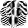 12 Pack 18 Inch Striped Balloons Black and White Striped Balloons for Birthday Baby Shower Parties Decorations Supplies view 1