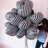 12 Pack 18 Inch Striped Balloons Black and White Striped Balloons for Birthday Baby Shower Parties Decorations Supplies view 4