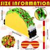 Mini Taco Piata Mexican Decorations Taco Party Supplies Fiesta Cinco De Mayo Party Decorations with Wooden Stick Paper Blindfold Confetti Set for Adults Girls and Boys, 15.8x 10.3 x 2.8 Inch view 2