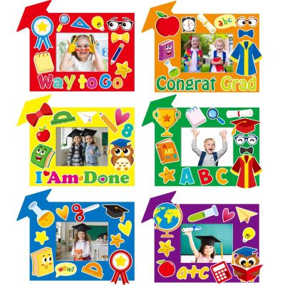 30 Packs Preschool Graduation Craft Kits for Kids Congrats Grad DIY Picture Frame Craft Art Class of 2025 Kindergarten Graduation Party Favor Decorations Home Classroom Gifts Game Activities