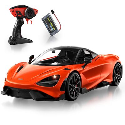 MIEBELY Remote Control Car, McLaren Rc Cars Officially Licensed 1/12 Scale 7.4V 900mAh Toy Car with 12km/h Fast Model Car Headlight for Adults Kids Boys Age 6-12 Year Birthday Ideas Gift Orange