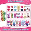 BARWA 12 Items 5 Psc Swimsuits Bathing Clothes Bikini One Piece with 2 Pool Floaties with 5 Shoes for 11.5 inch Doll view 3