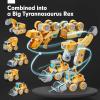 hahaland Toys for 5+ Year Old Boys - Take Apart Dinosaur Kids Toys Construction Vehicles 5 in 1 Transform into Dinosaur Robot STEM Building Toy for 5 6 7 8 Year Old Boys view 3