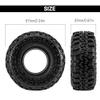 INJORA 1.0 Tires Soft Rubber Crawler Wheel Tires for 1/18 TRX4M SCX24 Gladiator Bronco C10 JLU Deadbolt B17 Axial 1/24 1/18 Tracked car,4PCS, 56 * 22mm(T1005) view 2