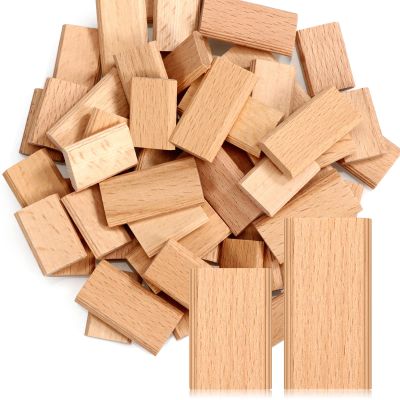 Kathfly 200 Pcs Domino Tenon Beech Wood Beechwood Loose Tenons Compatible with Domino Insertion Dowel Block for Joinery Systems, Woodworking Furniture Splicing, 2 Sizes