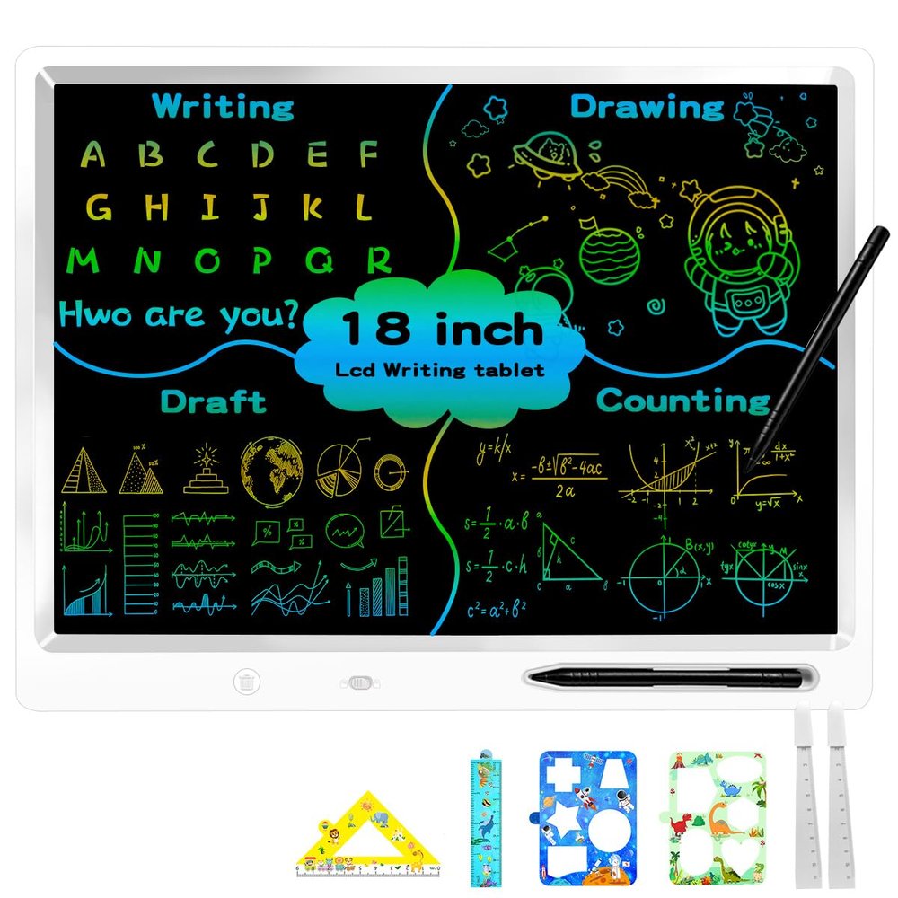 DKQFOO LCD Writing Tablet,18 Inch Large Writing Board with Stand LCD Drawing Tablet Educational Learning Toys Gifts for 3-12 Year Old Kids Adults Suitable for Home School Office
