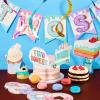 25 Pcs Two Sweet Donut Birthday Party Decorations Include Two Sweet Banner 24 Ice Cream and Donut Party Hanging Streamers 2nd Birthday Decorations for Girl view 3