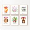 Boho Nursery Decor - Baby Room Dcor, Safari Jungle Animal Wall Art for Nursery, Woodland Nursery Playroom Decor, Great Kids Room Decoration - Boys and Girls, Set of 6  11x14" (Unframed) Made in USA view 1