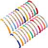 Cooluckday Heishi Surfer Bracelets for Women Vsco Boho Beaded Bracelet Friendship Polymer Clay Rainbow Bracelet Stack Vinyl Disc Stackable Bracelet (StarHeart) view 2