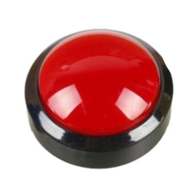 CZKE Arcade Button 5 Colors LED Light Lamp 60MM Convexity Big Round Arcade Video Game Player Push Button Switch (Color : Red)