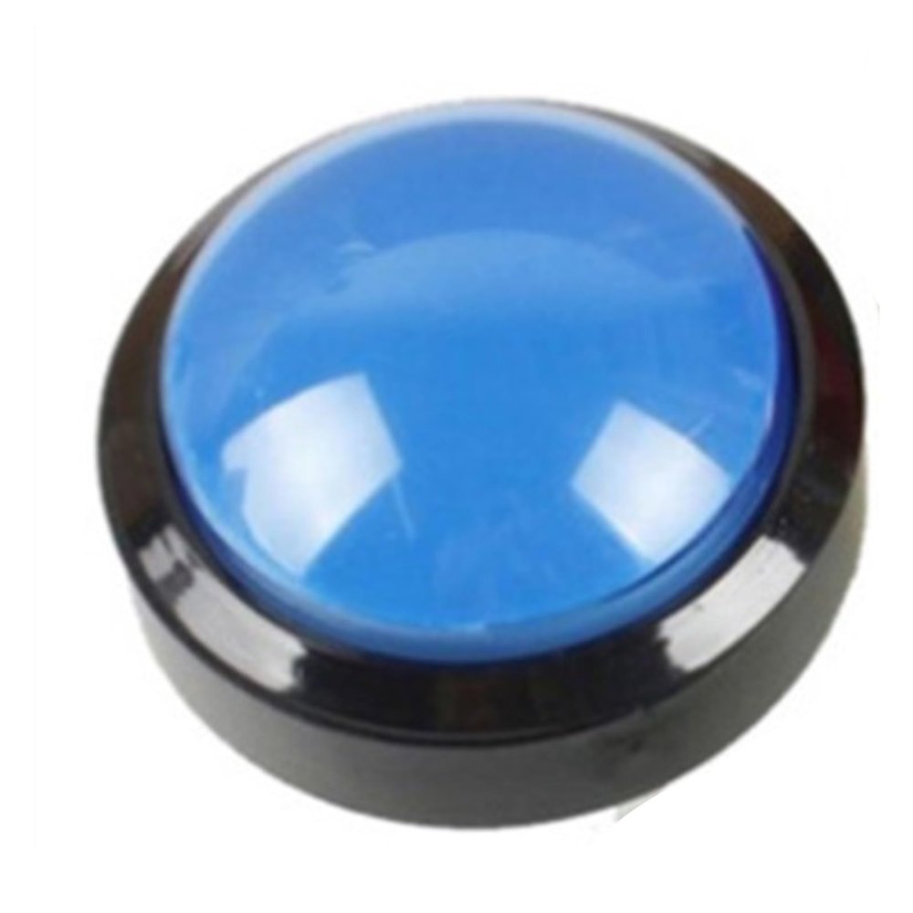 CZKE Arcade Button 5 Colors LED Light Lamp 60MM Convexity Big Round Arcade Video Game Player Push Button Switch (Color : Blue)