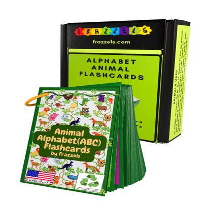 Alphabet ABC Flash Cards for Toddlers, PreKindergarten and Kindergarten Laminated with Binder Ring and 52 Flash Cards with Uppercase and Lowercase Letters
