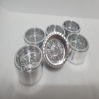 H-TECH 6PCS 12mm hex 2.2" Mesh Type Minus Off Set CNC Aluminum Metal Beadlock Dual Wheel Hub Rims for CEN F450 1/10 RC Crawler Car Truck (HTW2.2-07D)