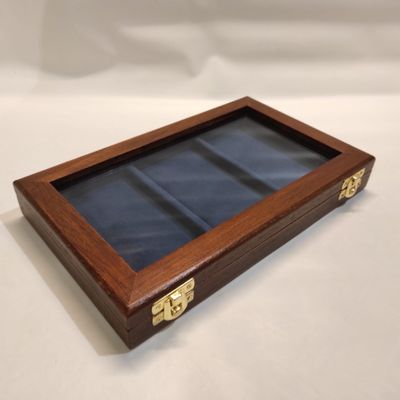 Display box for 3 medals (blue velvet in photo)