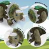 AULUDA Dinosaur Plush Toy, Triceratops Stuffed Animal Throw Plushie Pillow Doll, Soft Grey Fluffy Friend Hugging Cushion - Present for Every Age & Occasion view 3
