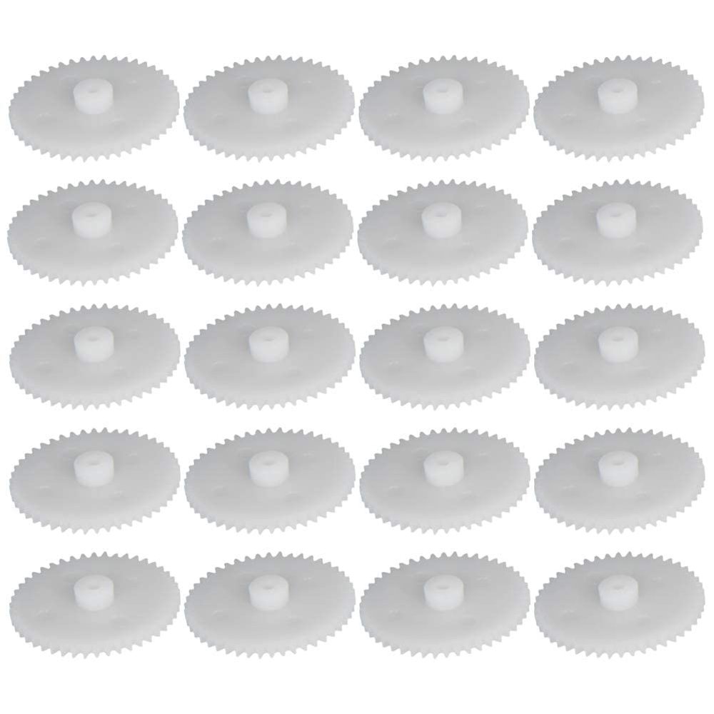 Heyiarbeit 20pcs Plastic Gears 46 Teeth Model 462A Reduction Gear Plastic Worm Gears for RC Car Robot Motor