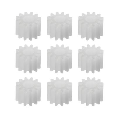 Heyiarbeit 10pcs Plastic Gears 12 Teeth Model 123A Reduction Gear Plastic Worm Gears for RC Car Robot Motor