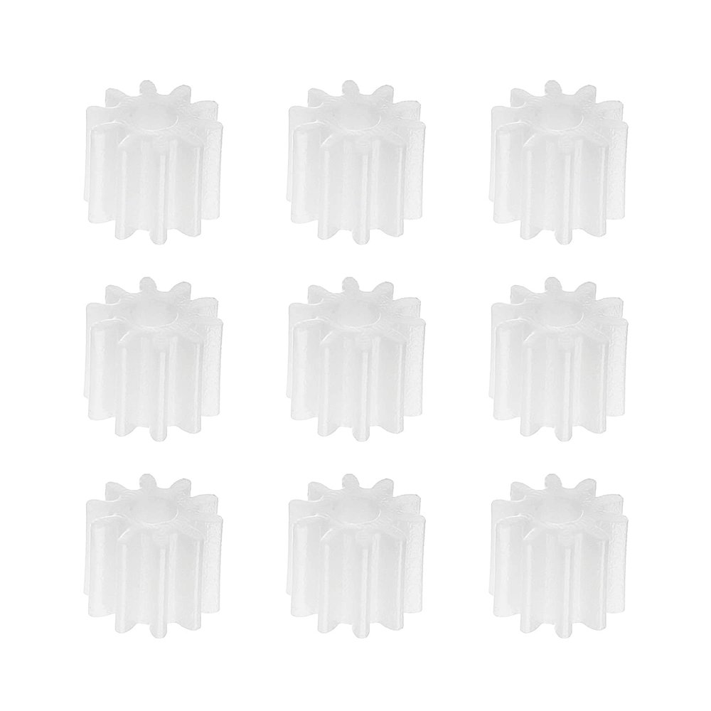 Heyiarbeit 10pcs Plastic Gears 10 Teeth Model 102A Reduction Gear Plastic Worm Gears for RC Car Robot Motor
