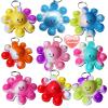 30Pcs Rainbow Bulk Ocean Octopus Mini Pop Backpack Keychain Toy for Student Prizes , Summer Party Favors Gifts, Small Sensory Simple Bubble Fidget (Egg Not Included) view 1
