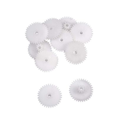 Heyiarbeit 10pcs Plastic Gears 34 Teeth Model 34102B Reduction Gear Plastic Worm Gears for RC Car Robot Motor