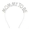 Apone Fatu Hairband, Mom To Be Headband Tiara Crown Rose Gold, Baby Shower Decoration, Mommy To Be Favors Gifts, Party Decorations, Mommy Silver, Unisex view 1