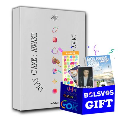 Weeekly - Play Game : AWAKE [Real Self ver.] (1st Single Album) Album+Pre Order Limited Benefits+BolsVos K-POP eBook (21p),1EA BolsVos Sticker for Toploader, Photocards