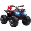 Aosom 12V Kids Ride on ATV, 4 Wheeler for Kids with Treaded Tires, Electric Quad Car with Music, USB, MP3 and Headlights for Boys and Girls, Red view 1
