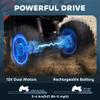 Aosom 12V Kids Ride on ATV, 4 Wheeler for Kids with Treaded Tires, Electric Quad Car with Music, USB, MP3 and Headlights for Boys and Girls, Red view 3